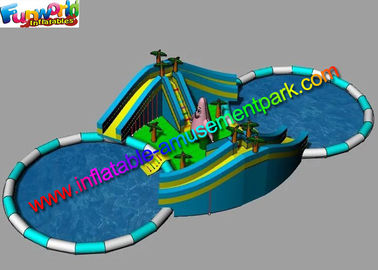 Adults Giant Inflatable Water Parks Funny Customized With Pool Slide