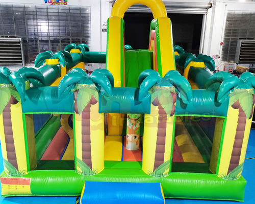 ROHS Plato 1000D Inflatable Bounce Houses For Adult Children