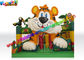 Customised Kids Lovely Commercial Bouncy Castles Tiger Shaped 6.2 X 5.3 X 3.7