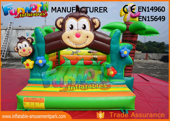 Khâu đôi Khỉ rừng thương mại Lâu đài Bouncy / Jumper bơm hơi trẻ em